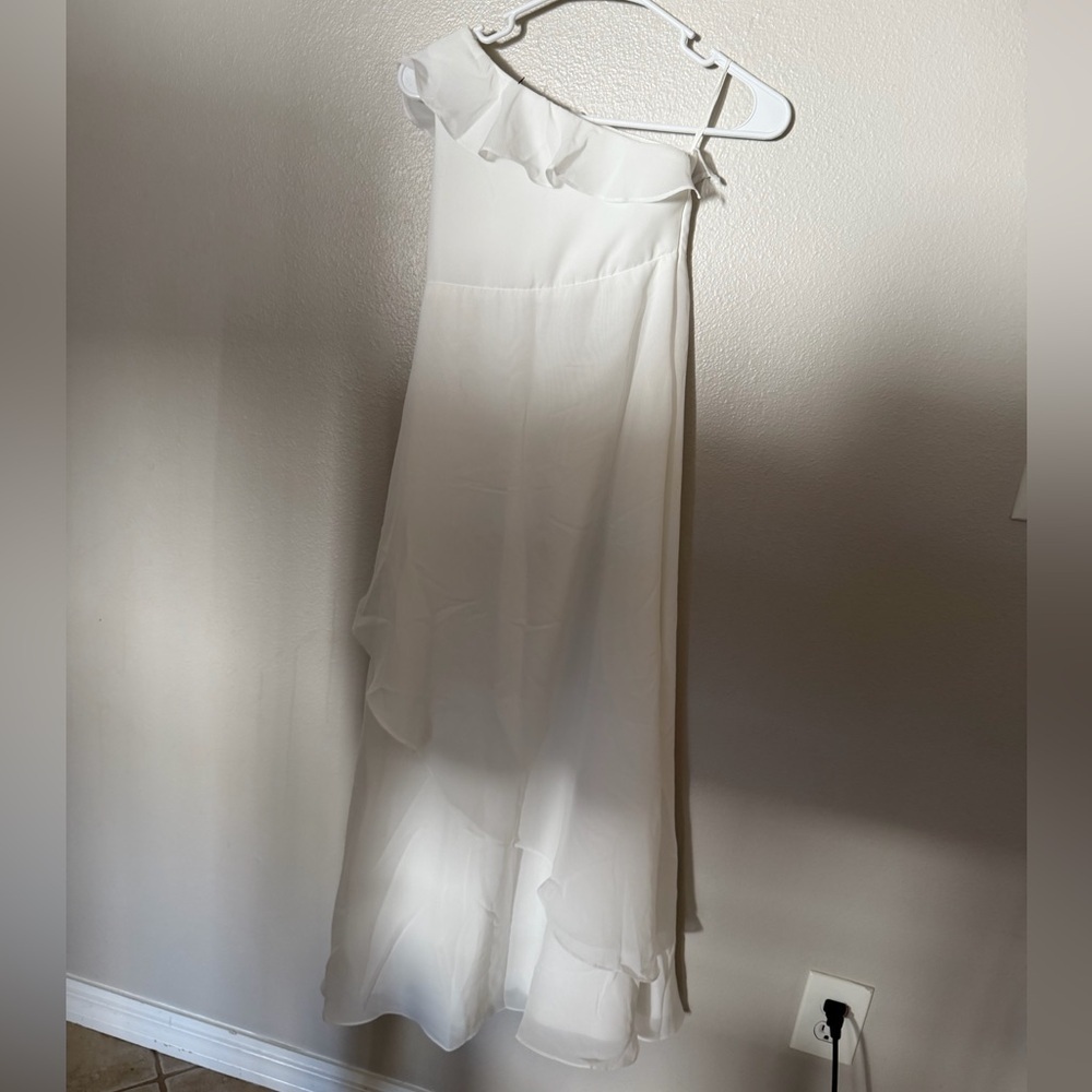 JJ’s House Junior size 8 One Shoulder Ruffled Wedding/ Special occasion dress